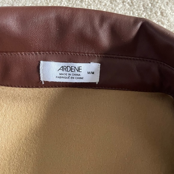 Faux leather brown jacket - Picture 2 of 2